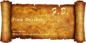 Funk Dalibor névjegykártya